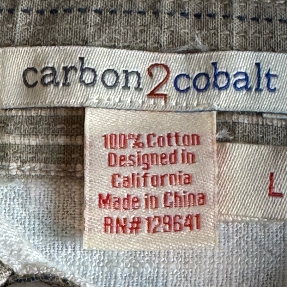 Men's Textured & Striped Button-Down Shirt - Beige and Brown - Picture 3 of 6